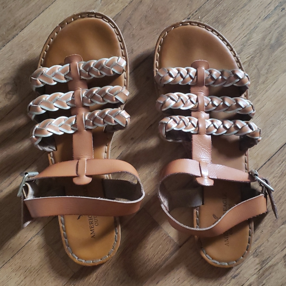 American eagle braided gladiater sandals